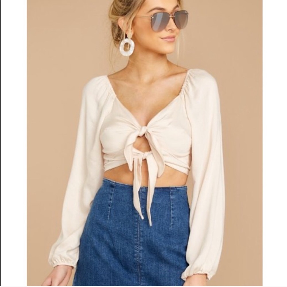 Cream crop top NWT